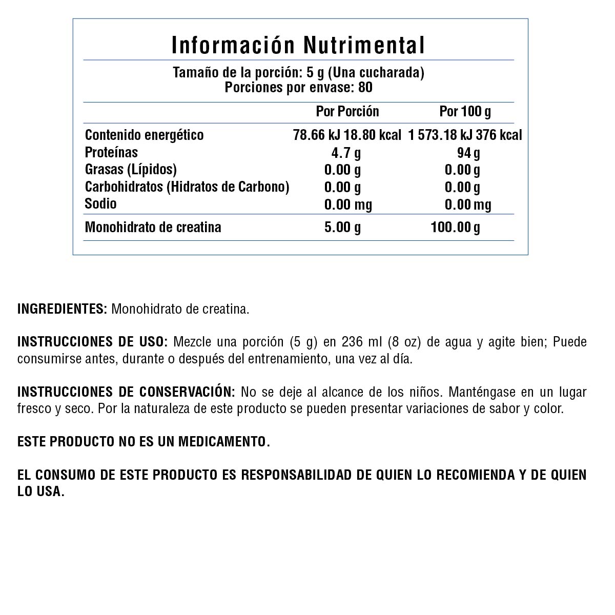 Creatine Monohydrate 400g