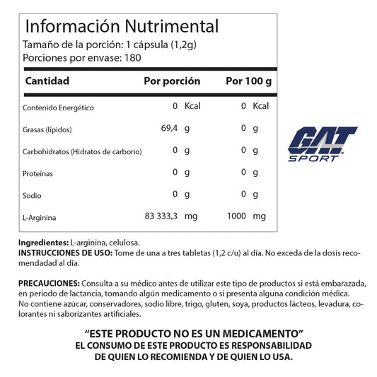 Essentials Arginine 180 Tabs