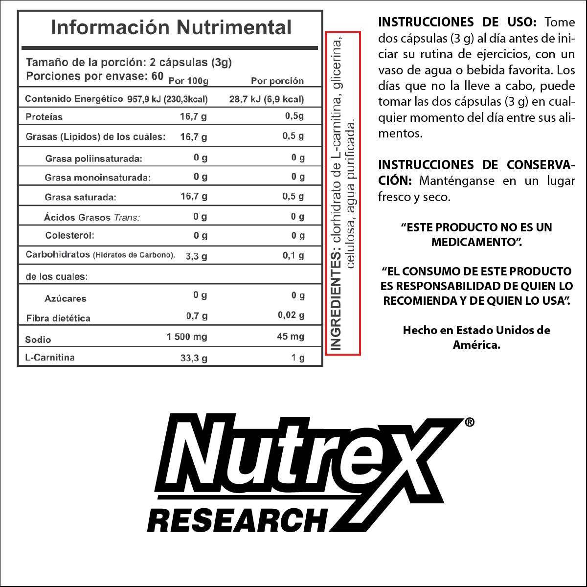 Lipo 6 Carnitine 120 Caps