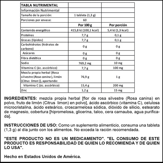 C-1000 mg w/Rose Hips 60 Tabs