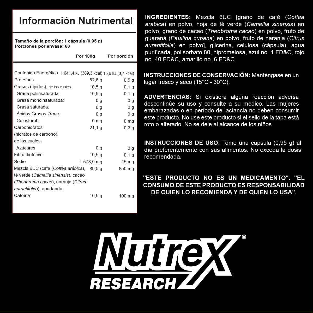 Lipo 6 Black UC 60 Caps